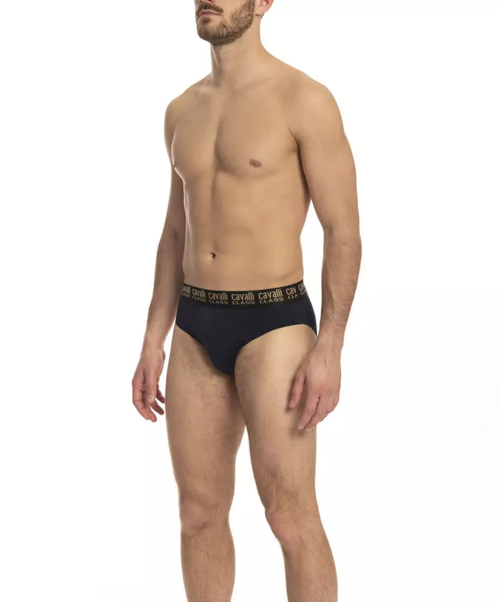 Blue cotton briefs for men
