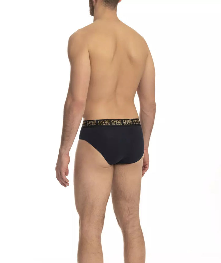 Blue cotton briefs for men