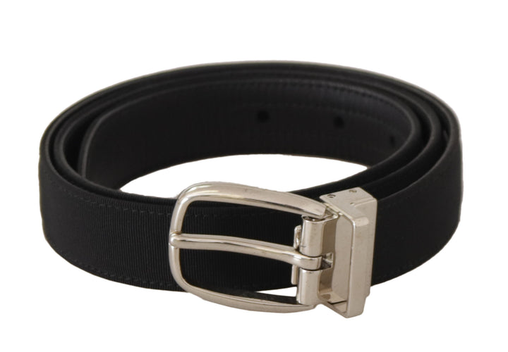 Elegant leather belt with engraved buckle