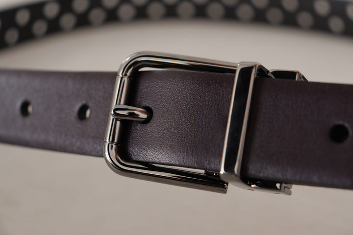 Elegant dark purple leather belt