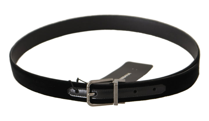 Elegant black D&amp;G belt made of cotton and leather