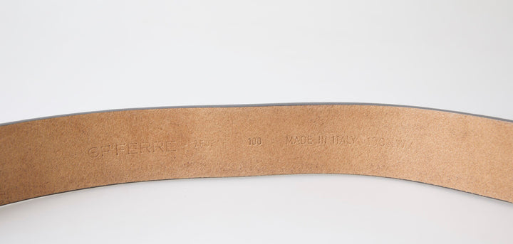Brauner Leder Mode Logo Schnalle Taille Gürtel