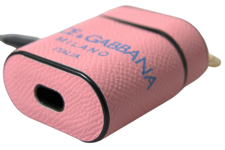 Chic Airpods case made of calf leather in pink