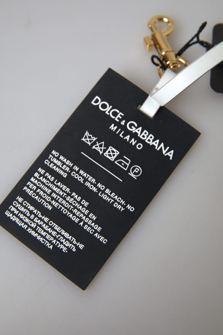Chic black and gold designer keychain