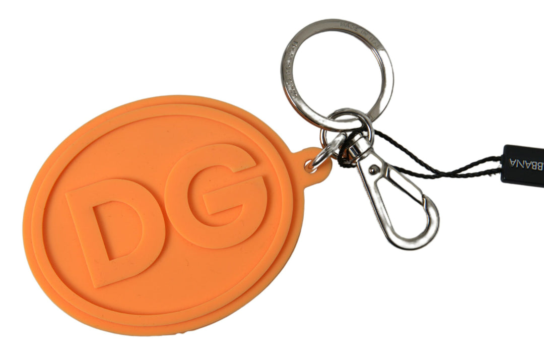 Chic orange &amp; gold keychain accessory