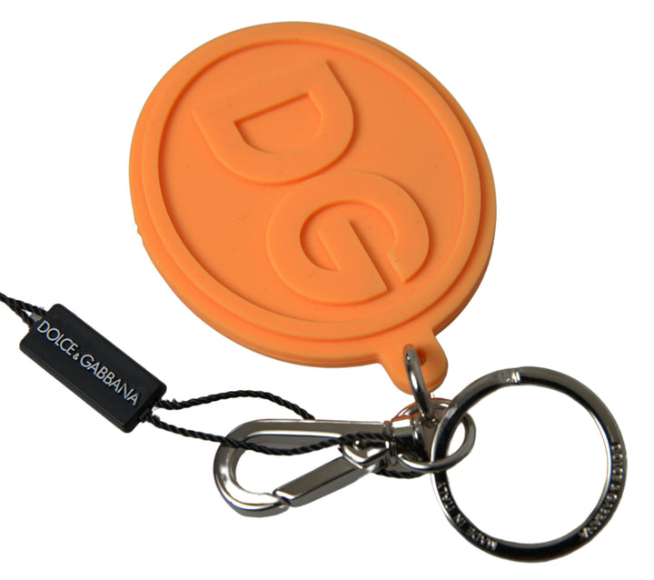 Chic orange &amp; gold keychain accessory