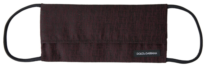 Elegant maroon face mask with logo detail