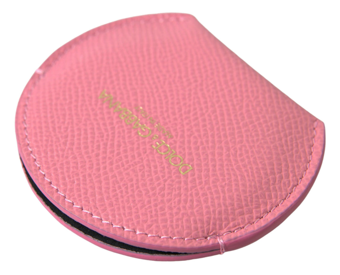 Elegant pink leather mirror holder