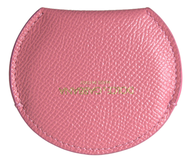 Elegant pink leather mirror holder
