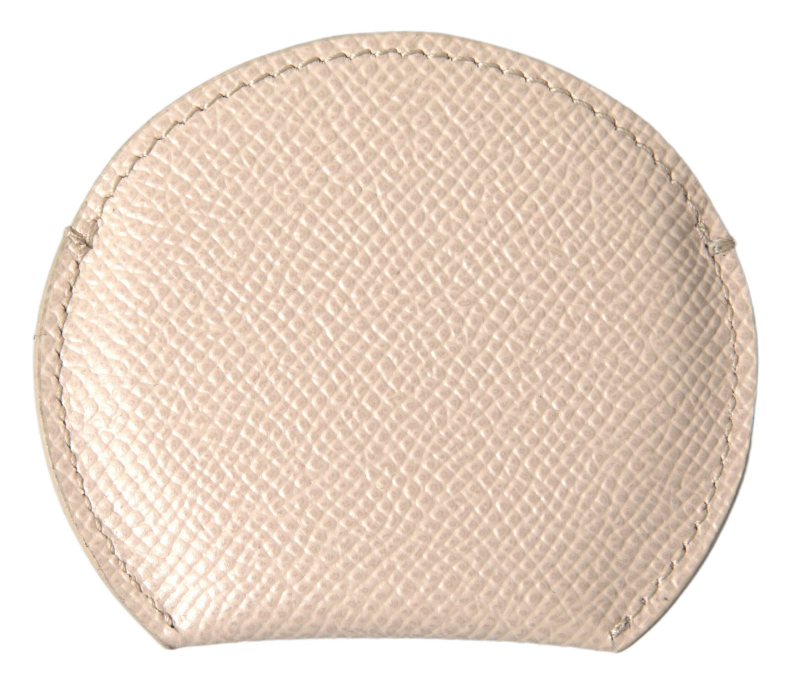 Elegant hand mirror holder made of calfskin