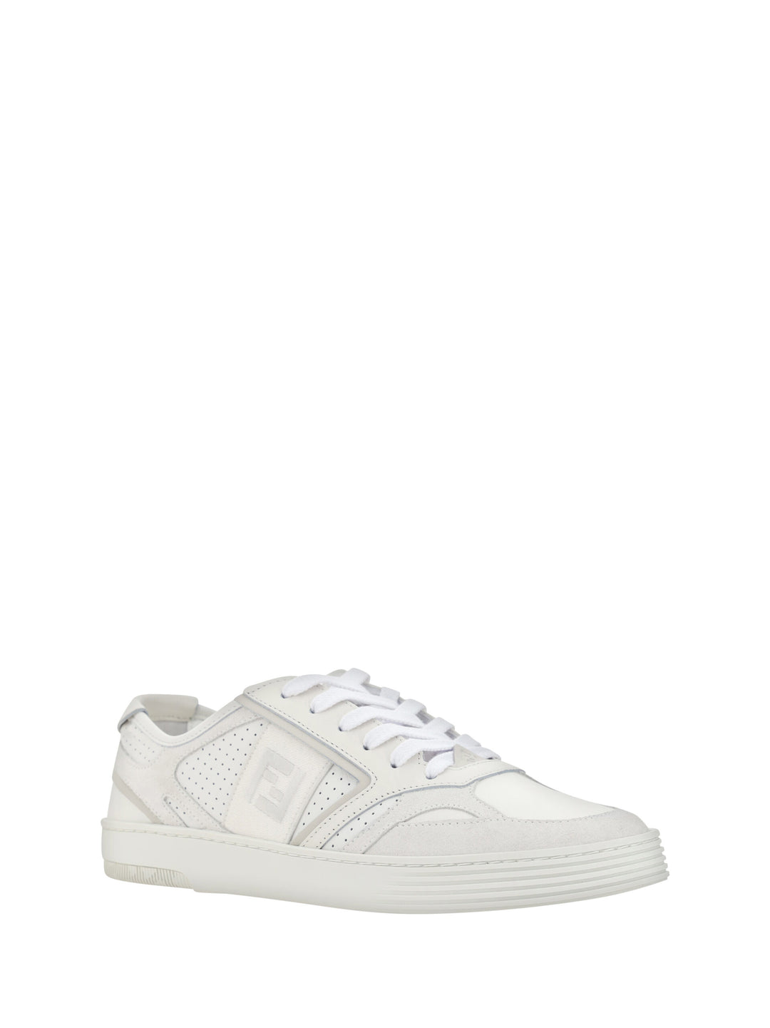 Fendi Elegante Low-Top-Sneakers aus Kalbsleder in Weiß