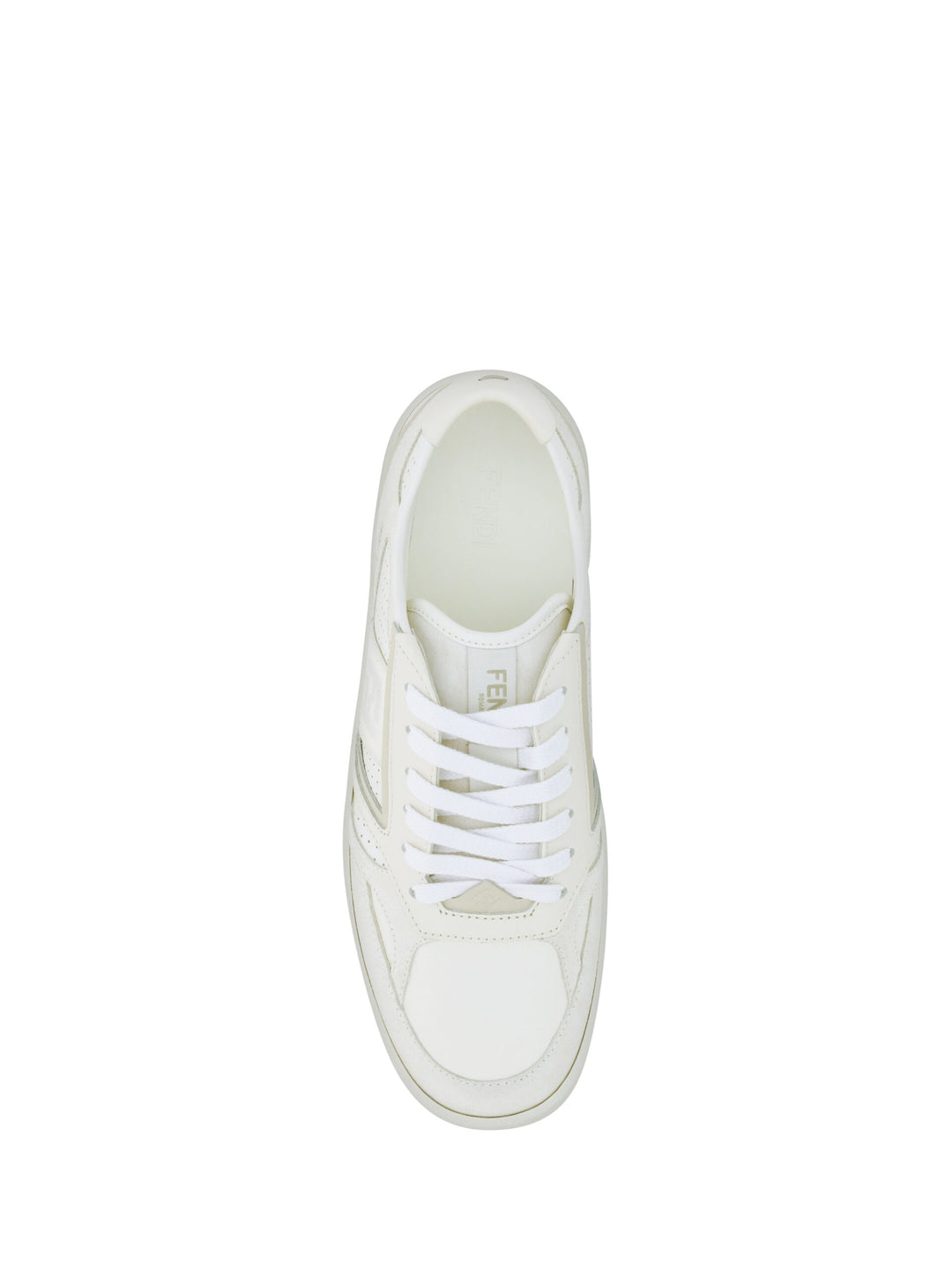 Fendi Elegante Low-Top-Sneakers aus Kalbsleder in Weiß