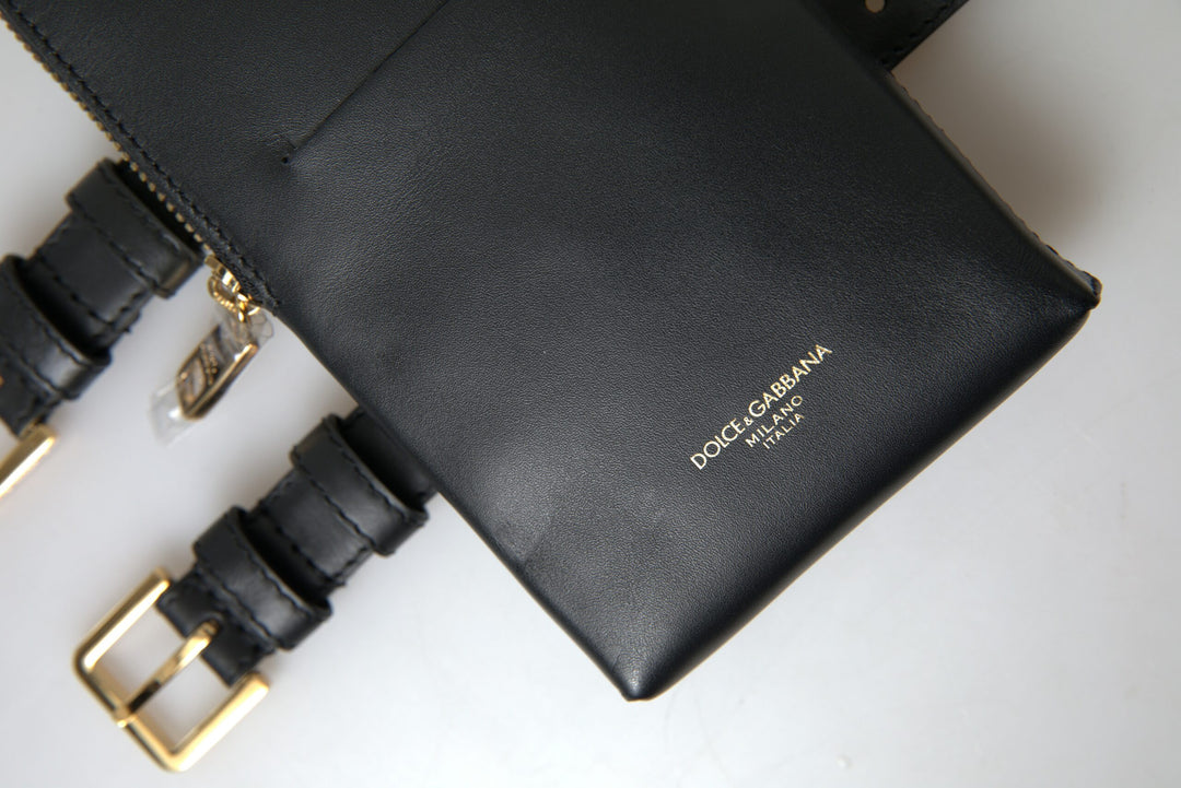 Elegant leather handbag clutch