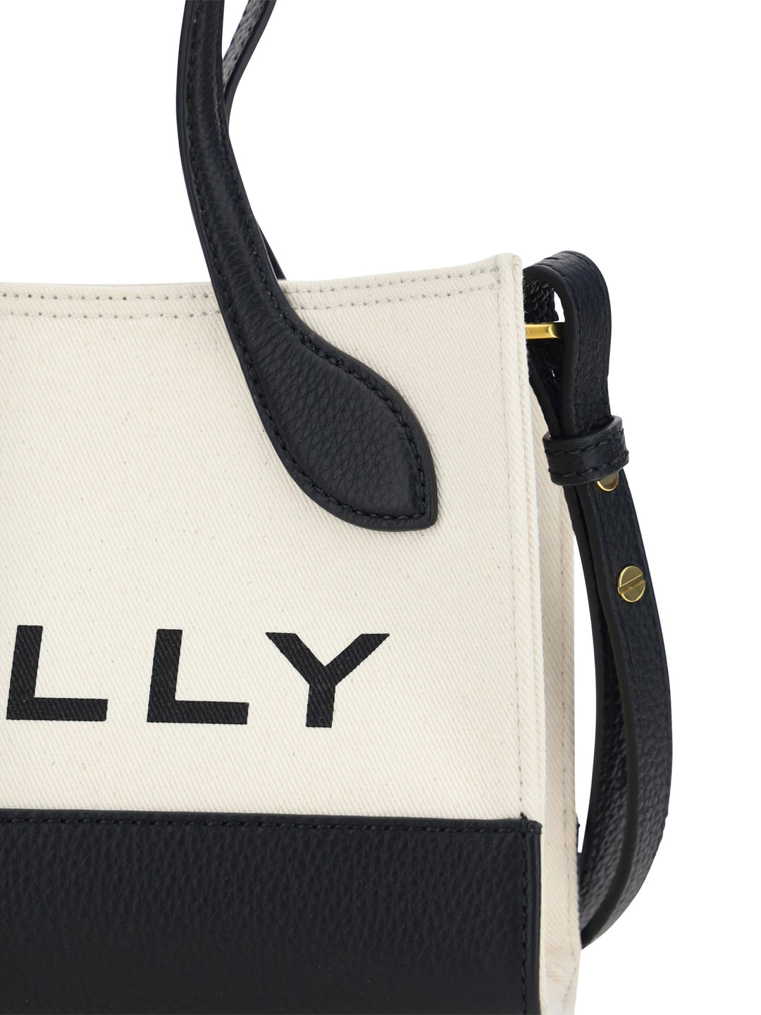 Schicke kontrastierende Mini-Lederhandtasche