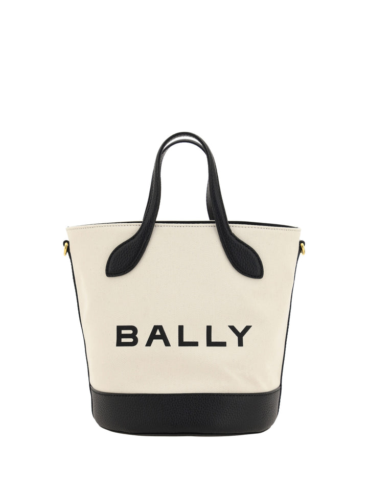 Elegante Monogramm-Eimertasche in Schwarz & Weiß