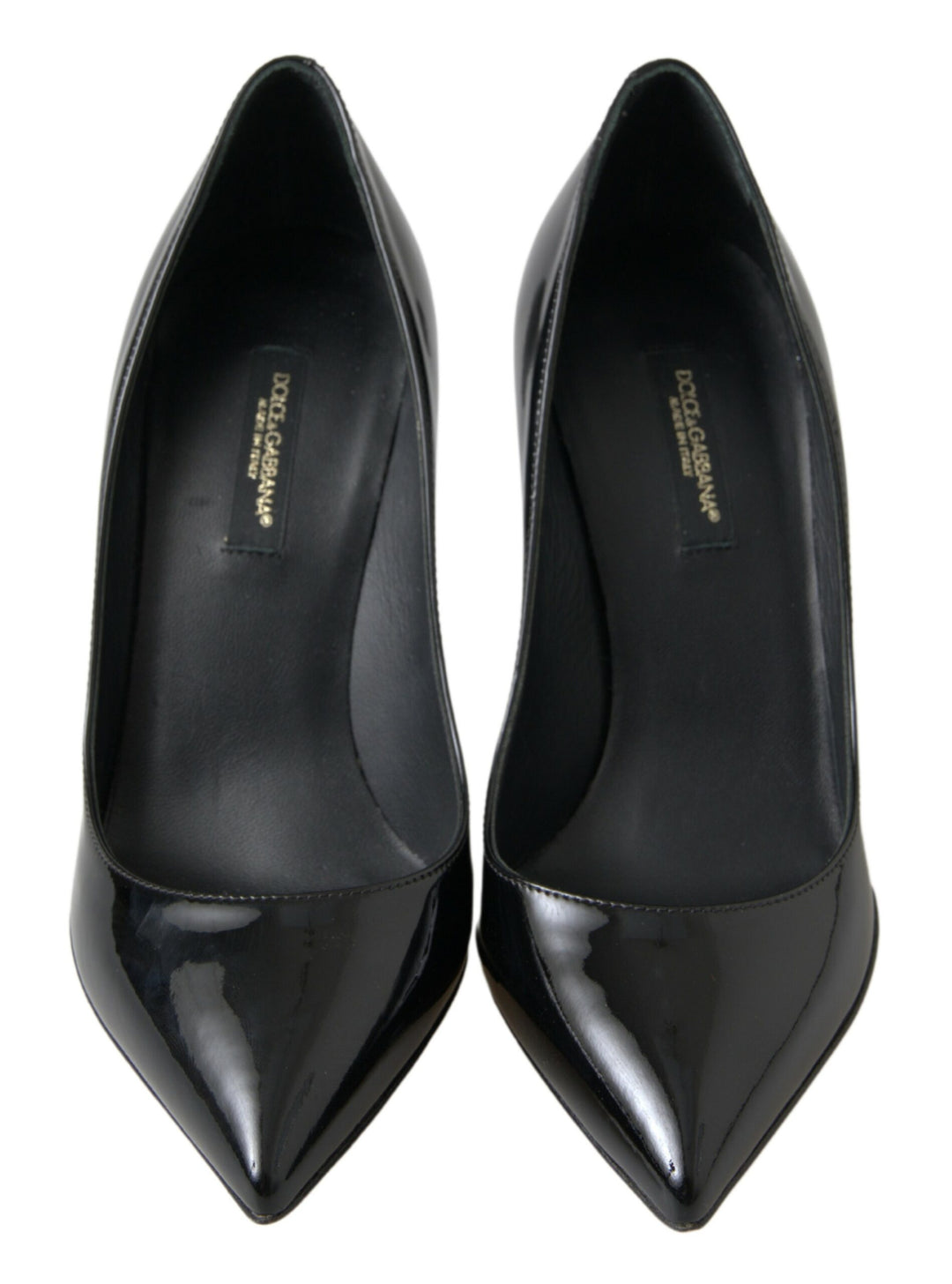 Elegant patent leather heels pumps