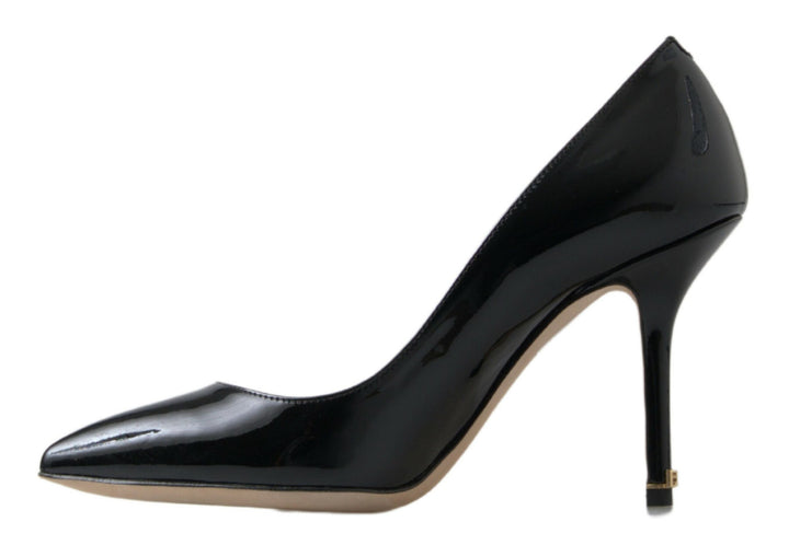 Elegant patent leather heels pumps