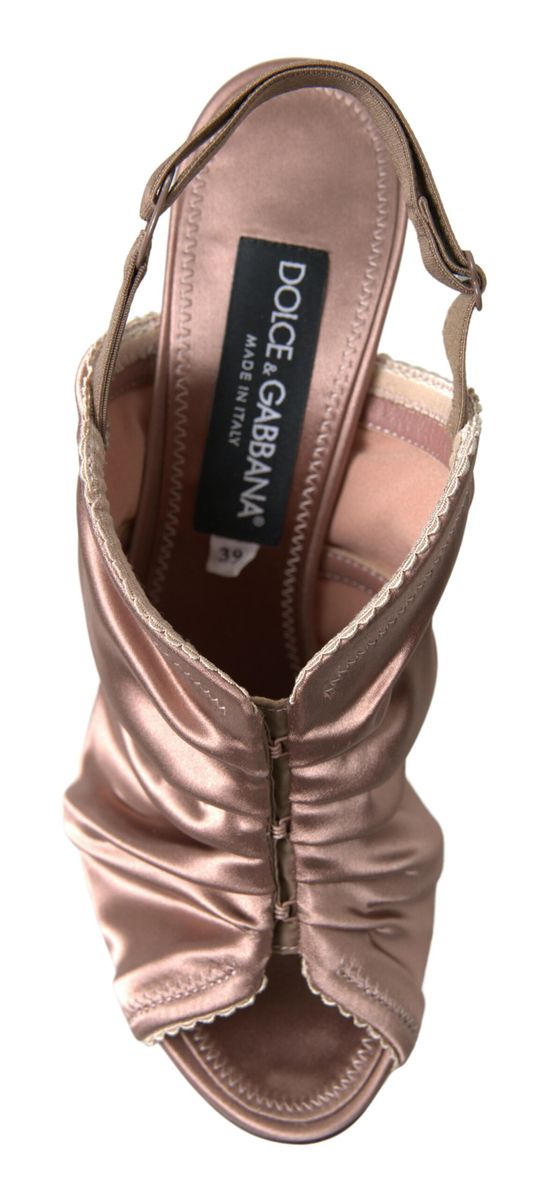 Elegant slingback stiletto heels in light brown