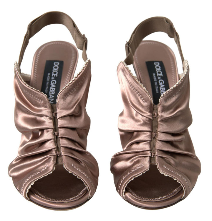 Elegant slingback stiletto heels in light brown