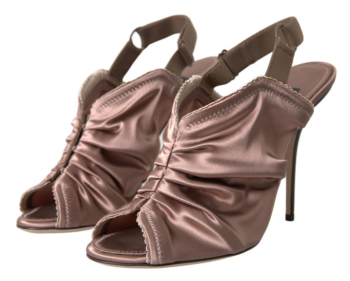 Elegant slingback stiletto heels in light brown