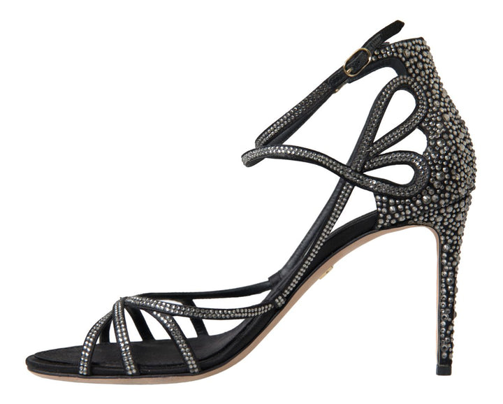Strass Stiletto Sandale Satin Schuhe