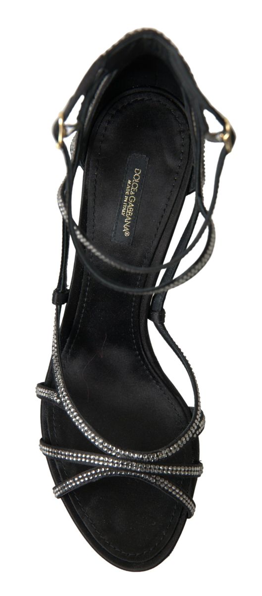Strass Stiletto Sandale Satin Schuhe