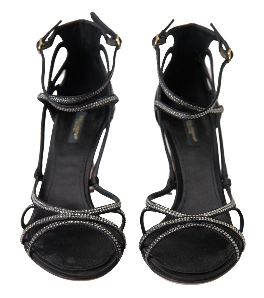 Strass Stiletto Sandale Satin Schuhe