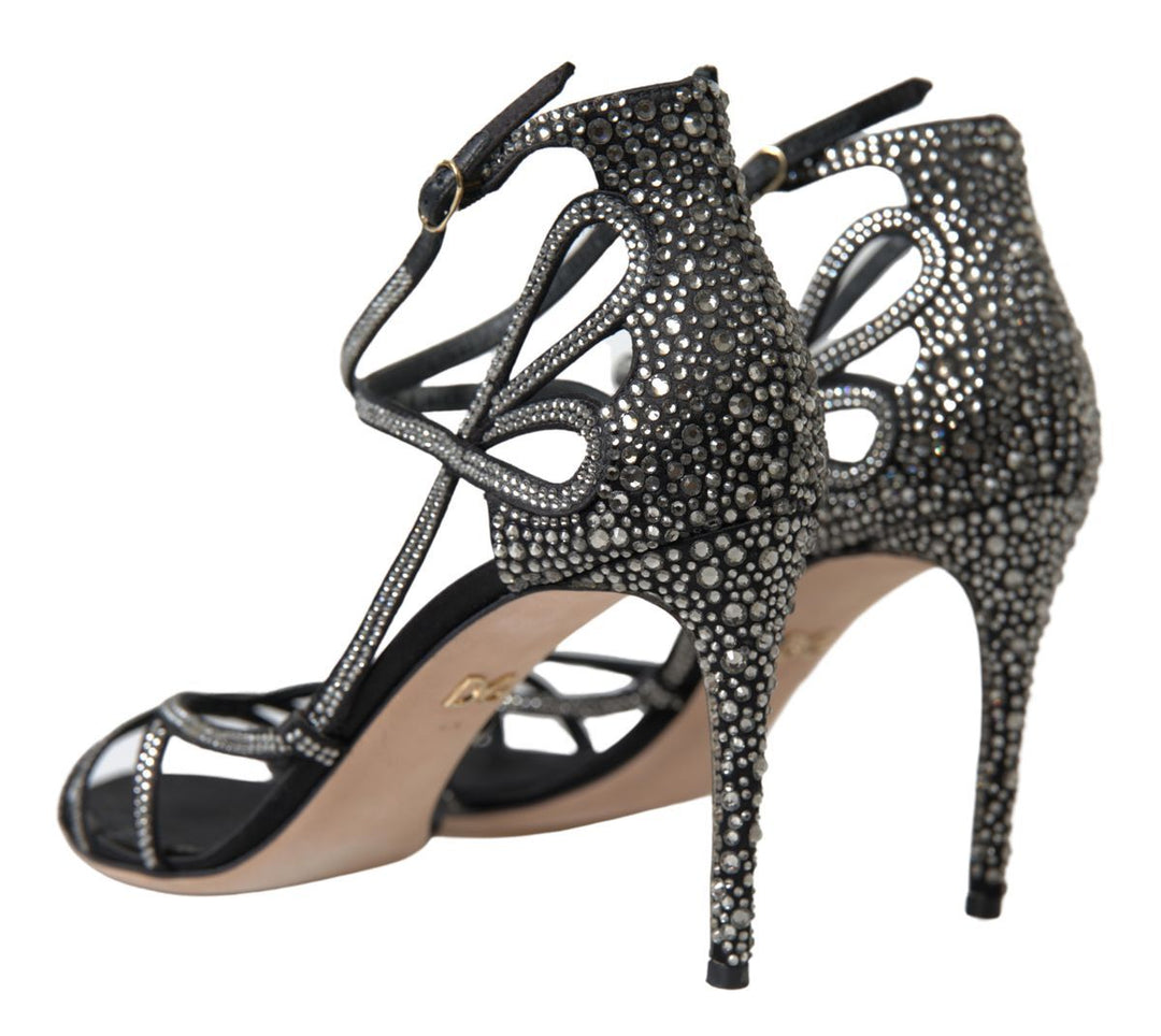 Strass Stiletto Sandale Satin Schuhe