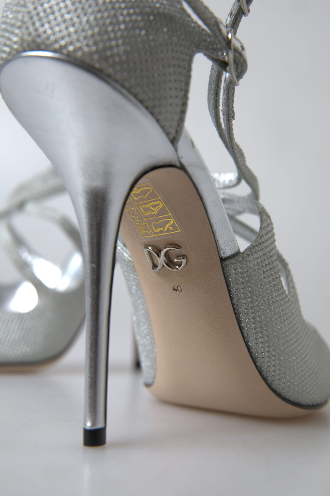 Silber schimmert Sandalen Absatz Pumps Schuhe