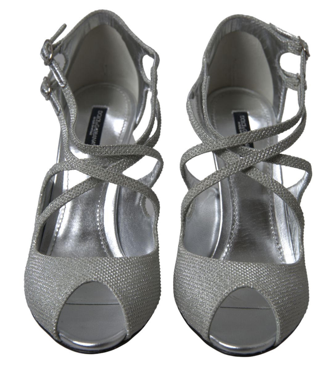 Silber schimmert Sandalen Absatz Pumps Schuhe