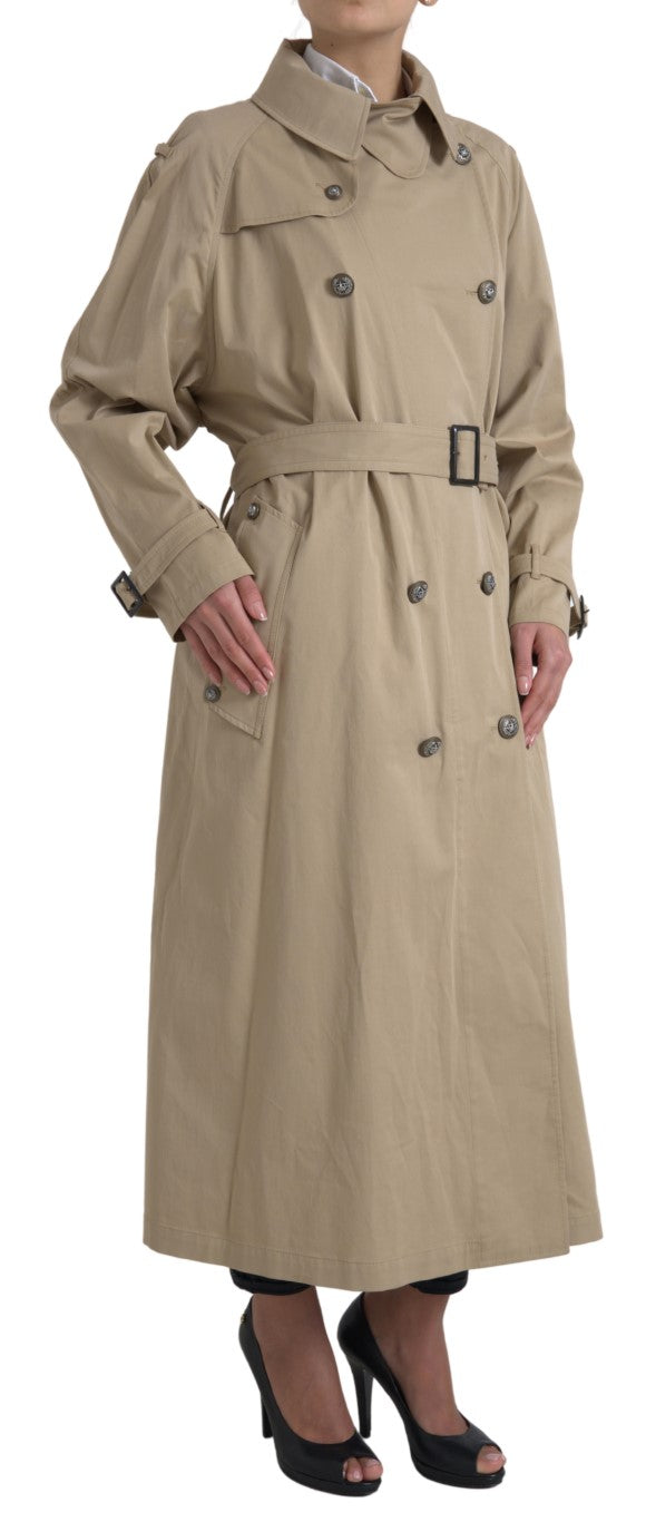 Elegant double-breasted trench coat