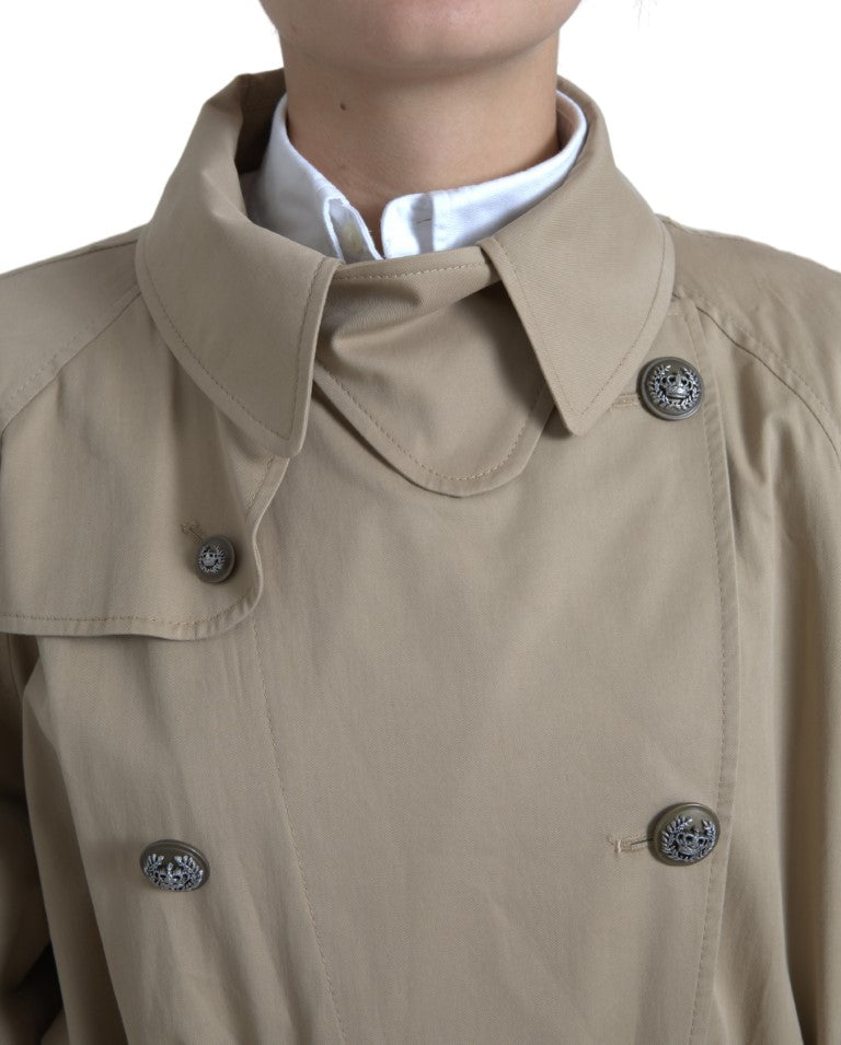Elegant double-breasted trench coat