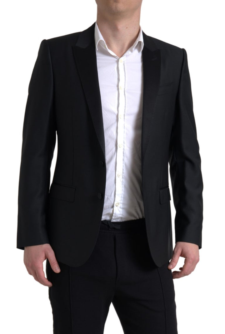 Exquisite slim-fit wool blend blazer