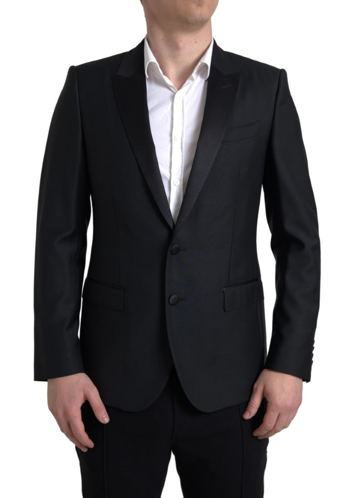 Exquisite slim-fit wool blend blazer