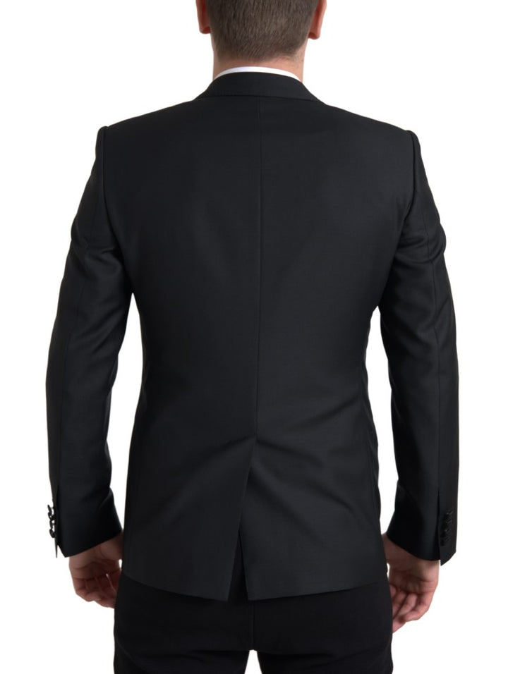 Exquisite slim-fit wool blend blazer