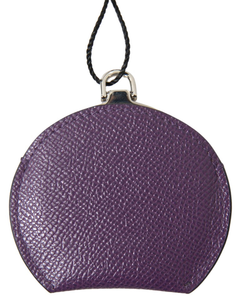 Elegant purple leather mirror holder