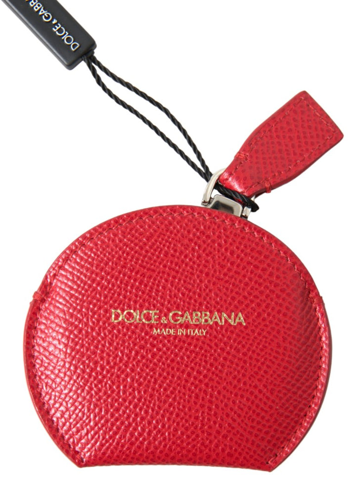 Elegant red leather mirror holder