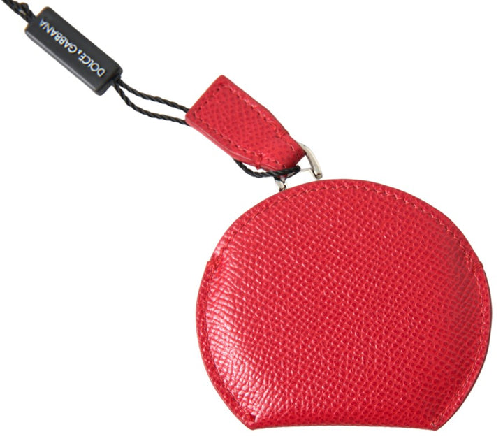 Elegant red leather mirror holder