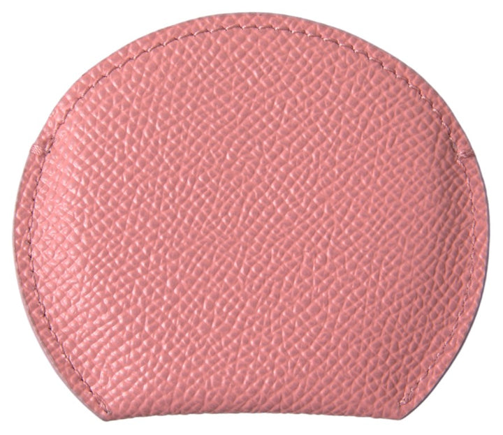 Chic pink leather hand mirror holder