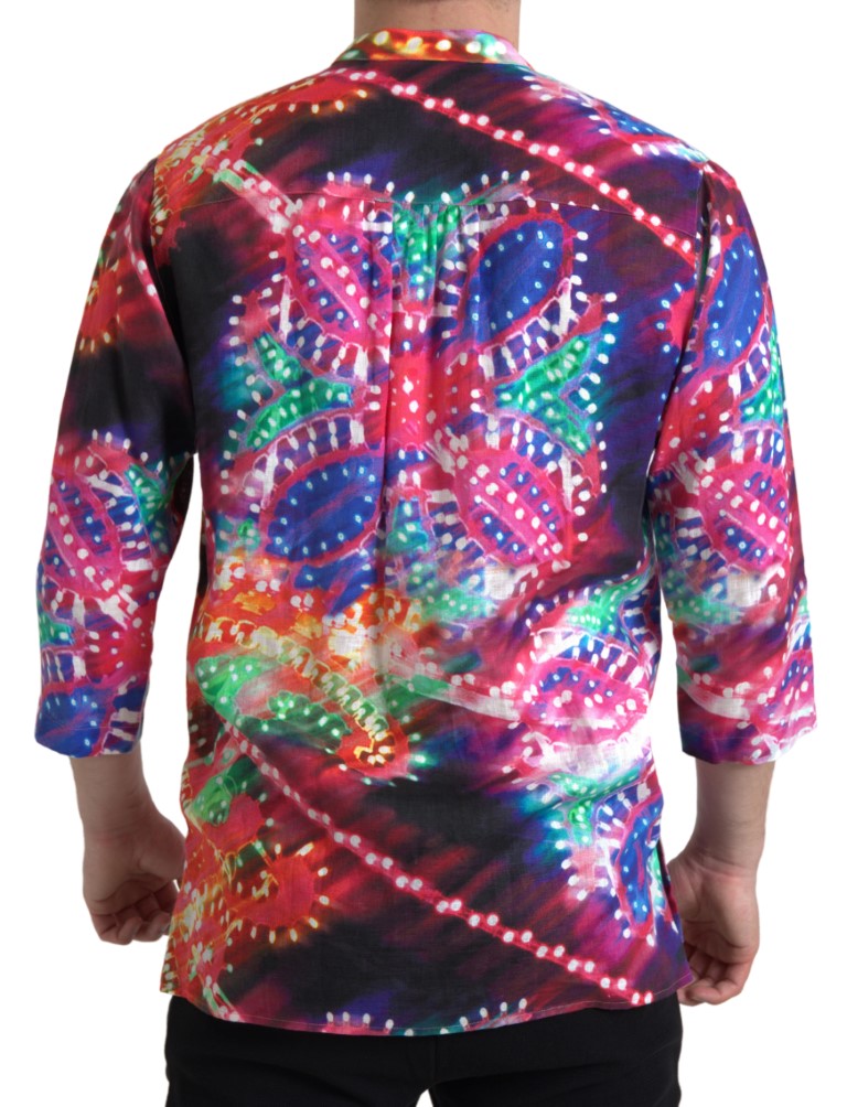 Beautiful multicolor linen casual shirt