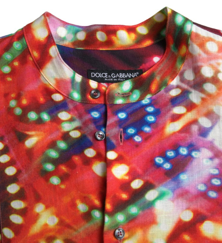 Beautiful multicolor linen casual shirt