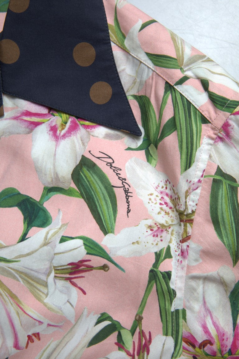 Elegant slim fit pink casual shirt