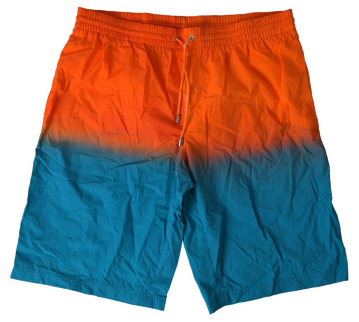 Swim shorts with gradient effect in bright orange