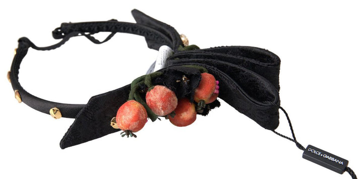 Schwarz mit multicolor Feigenfrucht Kristall Diadem Stirnband