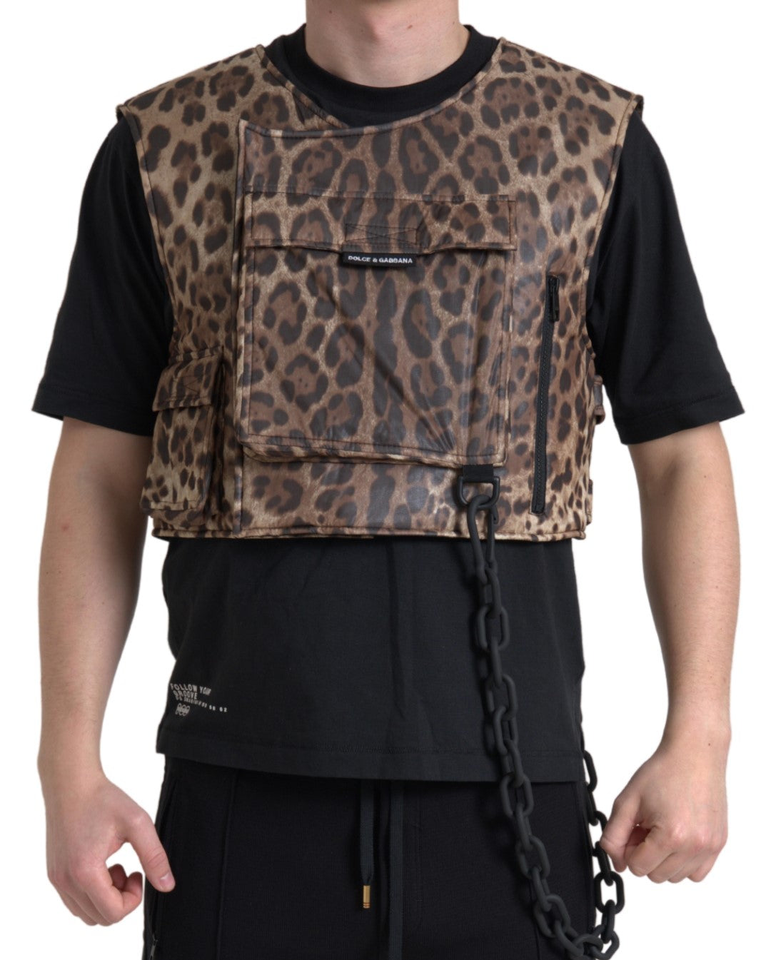 Brauner Leopard Seide ärmellose Sportbekleidung