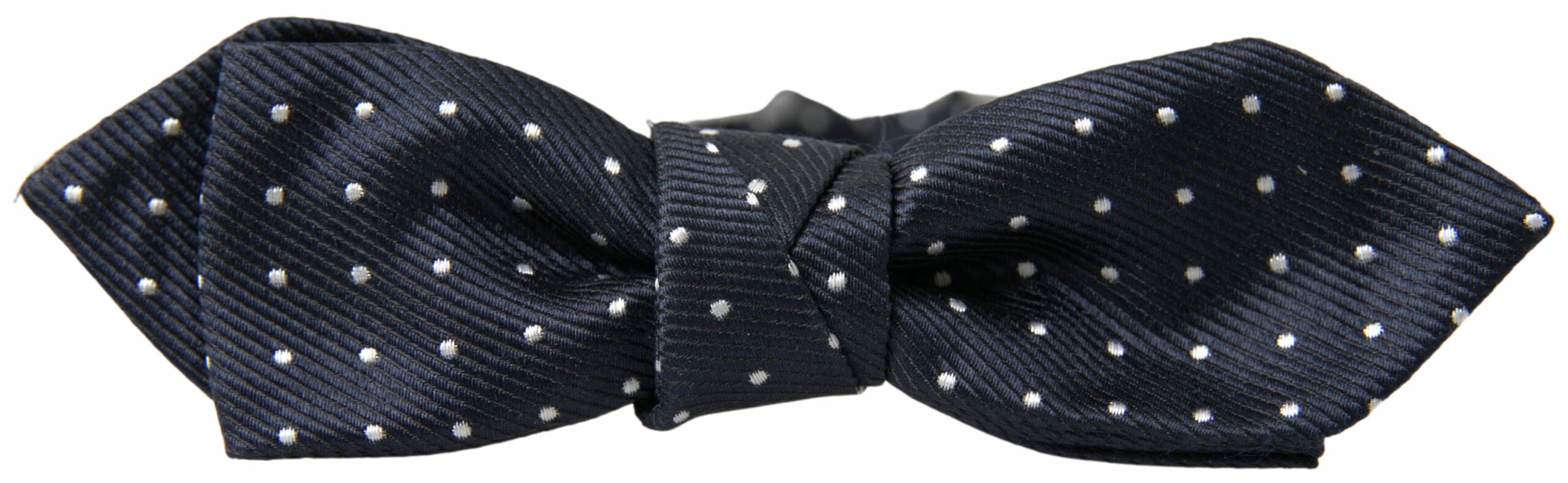 Elegant blue silk bow tie