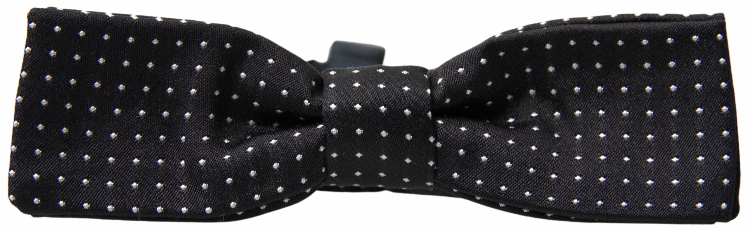 Elegant black silk bow tie