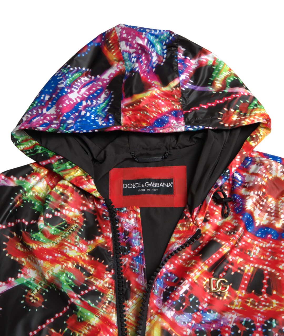 Multicolor hoodie with zipper