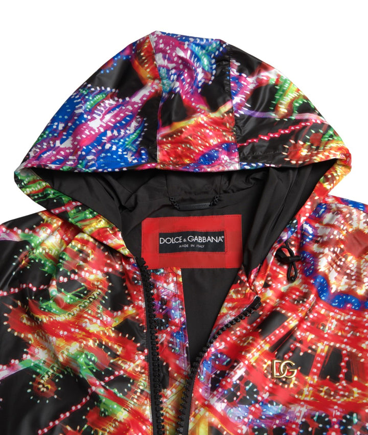 Multicolor hoodie with zipper