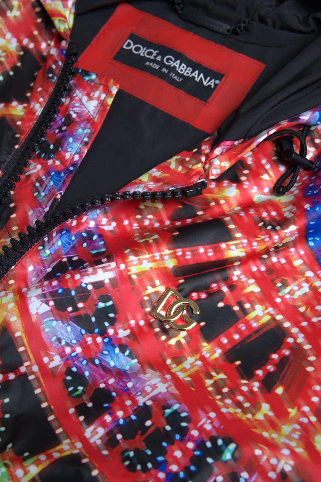 Multicolor hoodie with zipper